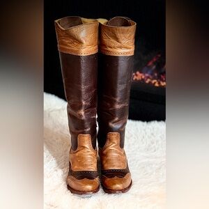 Johnny Ringo Brown and Tan Leather Boots!!